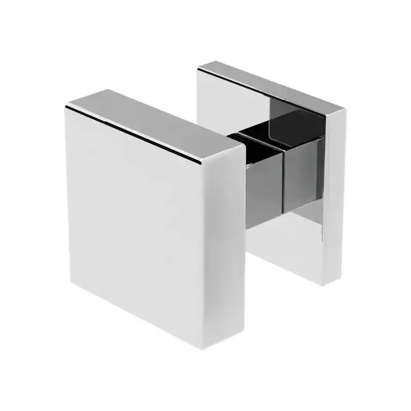Betaalbaar GPF9856.49 RVS gepolijst vierkante knop 53x53x16mm t.b.v. veiligheidsschilden vast
