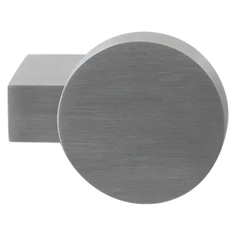 GPF9206.09 RVS mat massief kort verkropte knop rond 69/52x13mm t.b.v. veiligheidsschilden vast Bestseller
