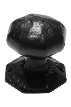 Uitverkoop KP3056 knopkruk 55mm op rozet 58mm draaibaar smeedijzer