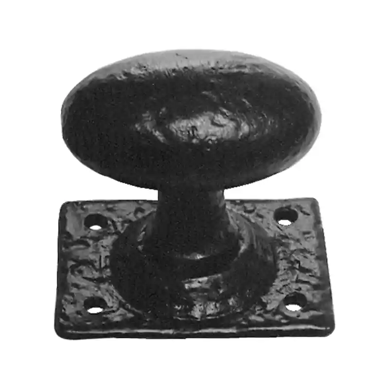 KP1551 knopkruk 63x39mm op rozet vierkant 66x50mm draaibaar smeedijzer Dagaanbieding
