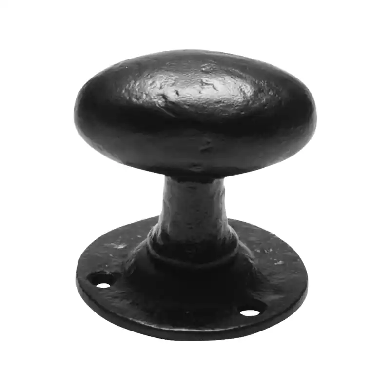 KP1550 knopkruk 63x39mm op rozet ovaal 60mm vast smeedijzer Koop Vandaag