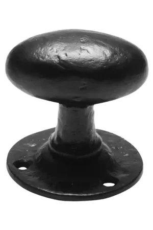 Koopje KP1550 knopkruk 63x39mm op rozet ovaal 60mm draaibaar smeedijzer