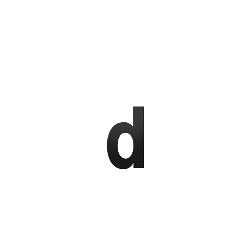 Rechtstreeks Van De Fabrikant Huisnummer toevoeging letter ‘d‘ zwart, 156 mm