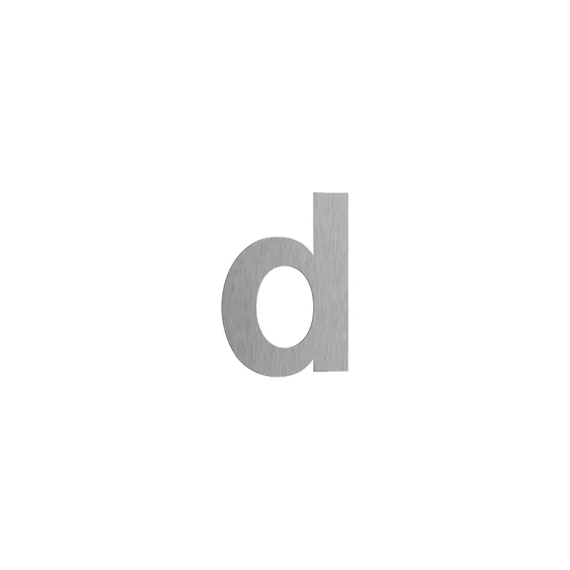 RVS huisnummer letter ‘d‘, 156 mm Koopje