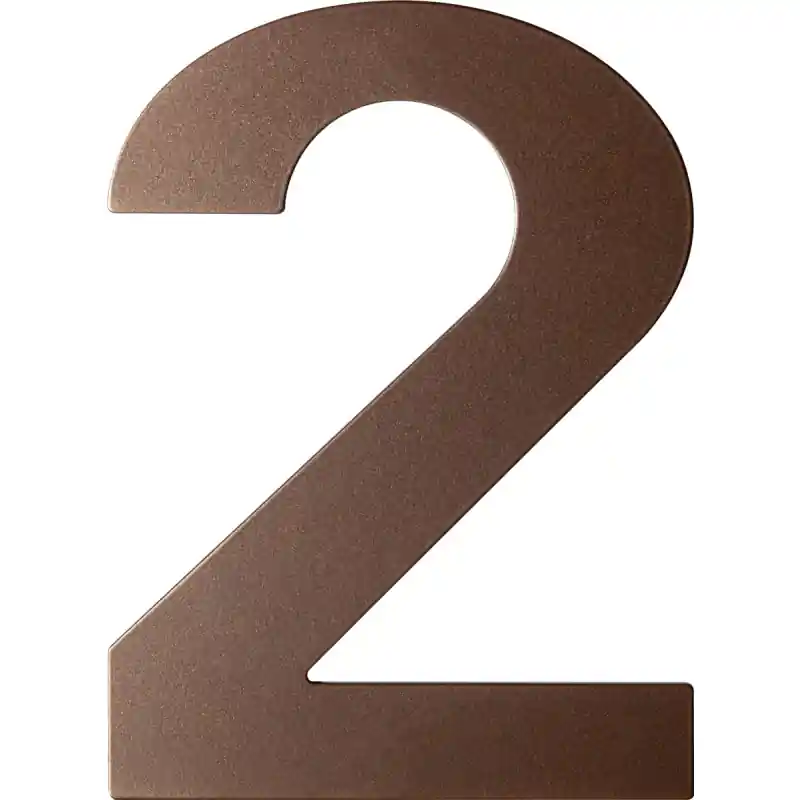 Bronze blend huisnummer 2 plat, 150 mm Goedkoop