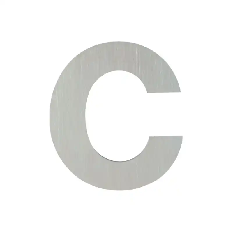 Huisnummer modern RVS letter ‘C‘ plat, 117 mm Dagaanbieding