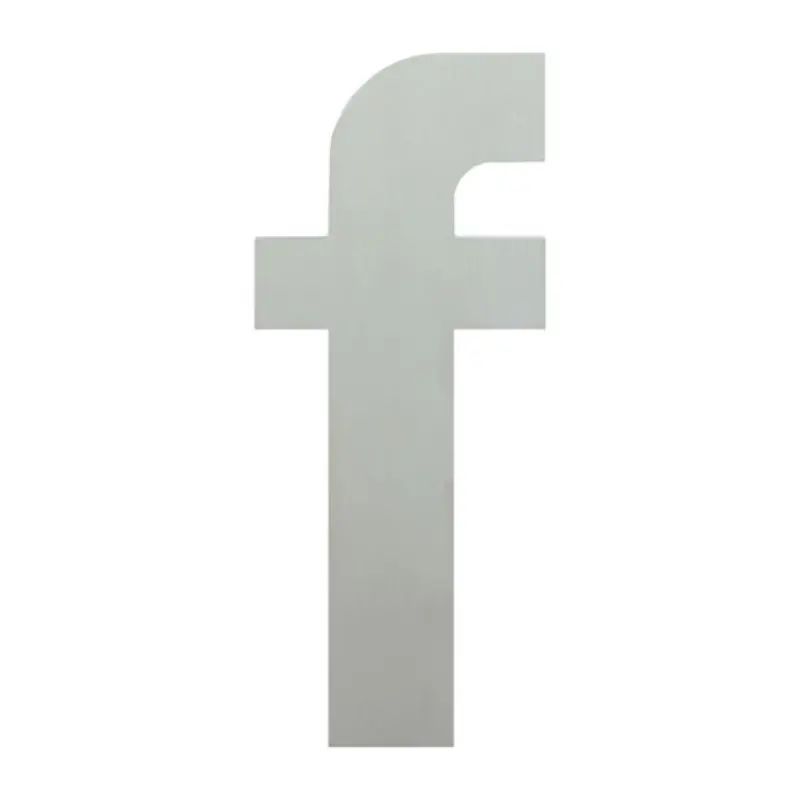 Huisnummer modern RVS letter ‘F‘ plat, 150 mm Nieuw