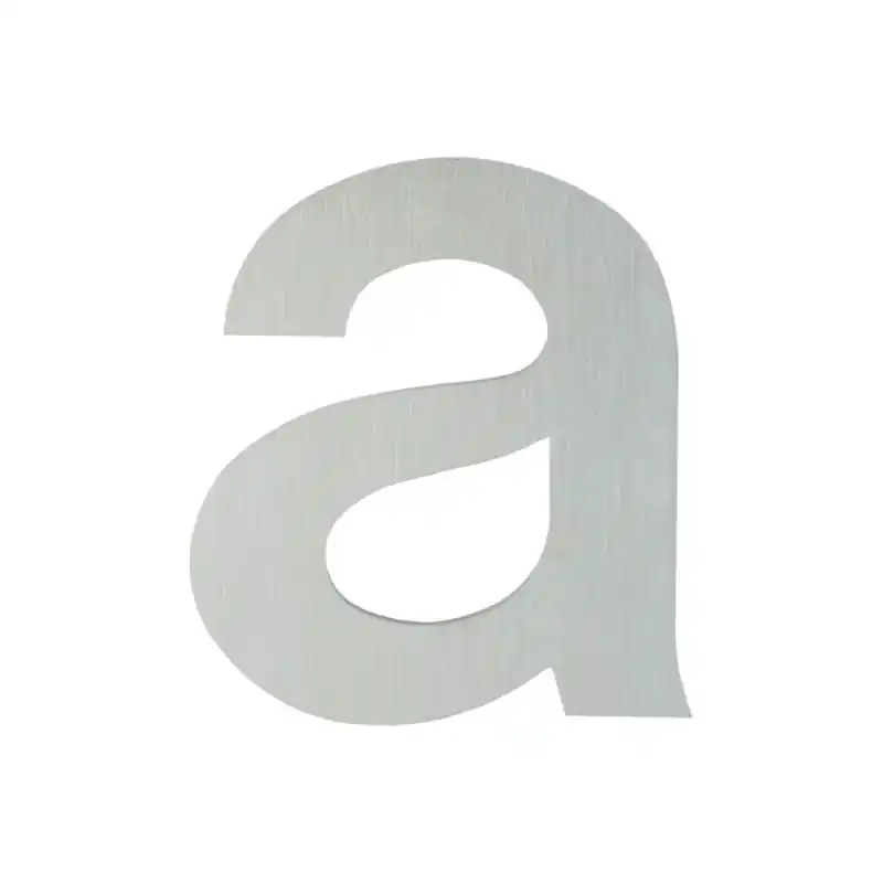 Snelle Levering Huisnummer modern RVS letter ‘A‘ plat, 117 mm