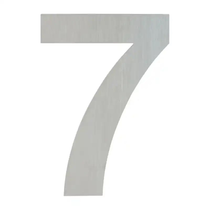 Huisnummer modern RVS 7 plat, 148 mm Dagaanbieding
