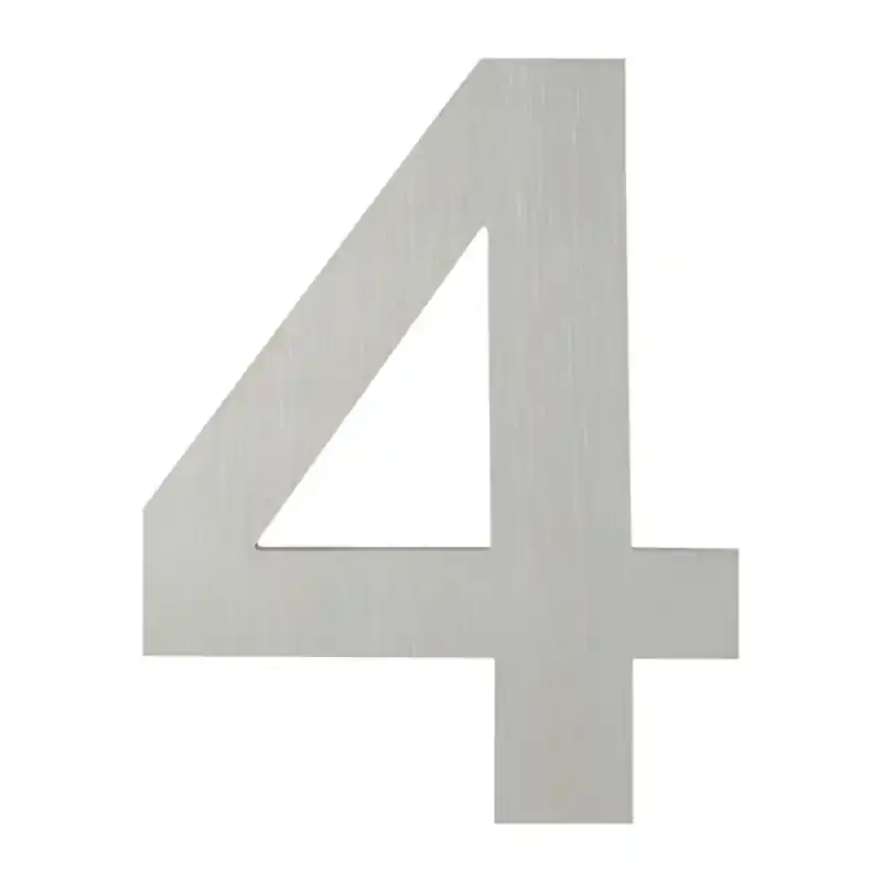 Huisnummer modern RVS 4 plat, 150 mm Koopje