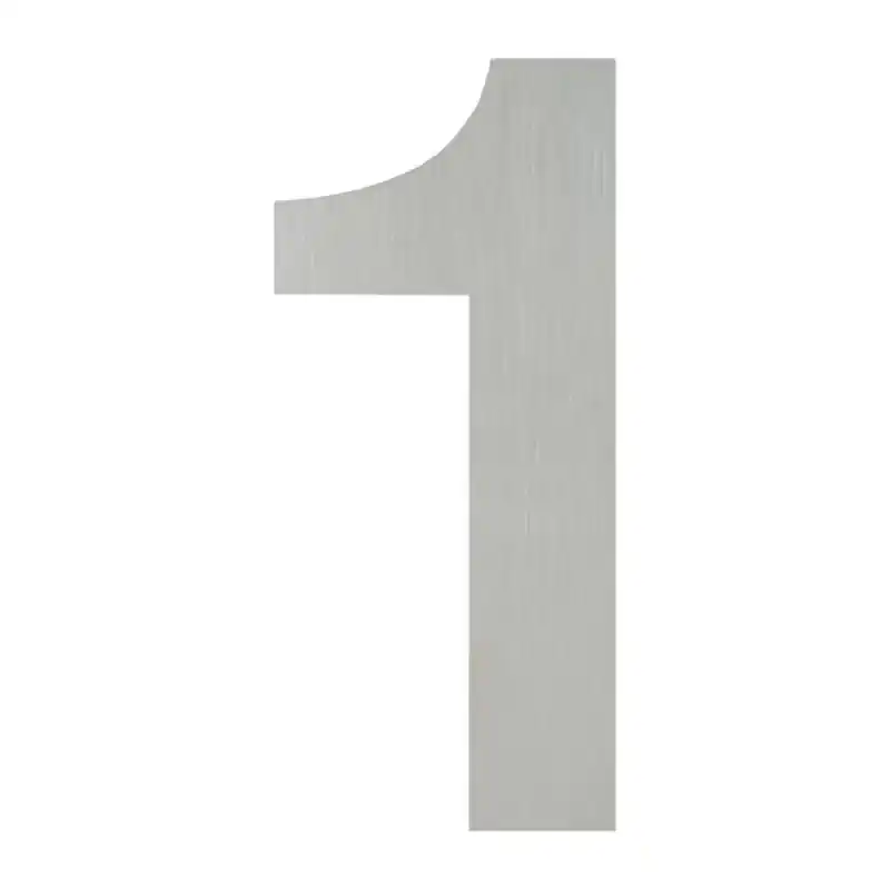 Huisnummer modern RVS 1 plat, 150 mm Weekendaanbieding