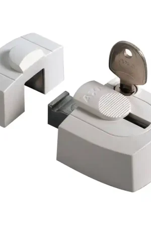 3015-00-98/G AXA oplegslot wit kunststof Koopje