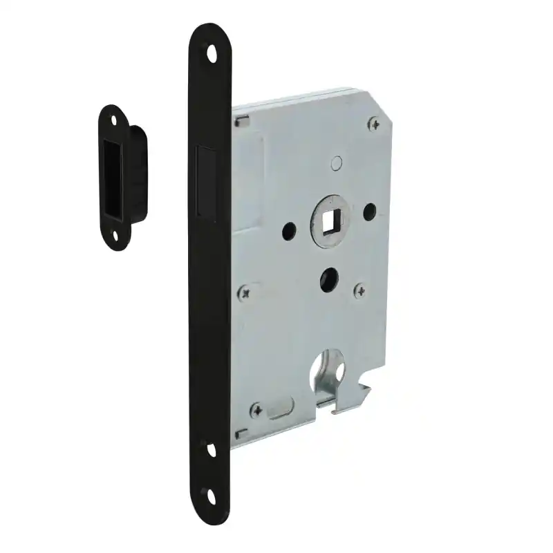 Koopje Intersteel magneet cilinder D&N slot PC55, voorplaat afgerond zwart, doornmaat 50mm