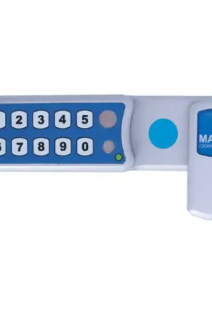Express Levering Mauer EOLcam® Classic lockerslot horizontale montage links zilver blauw, 1 vaste gebruiker