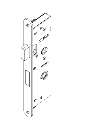 Exclusieve Aanbieding Mauer 4445 BAD/WC zwart met magneetschoot