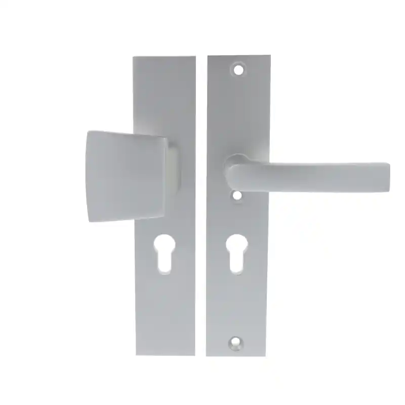 Starx deurkruk en voordeurknop op langschild SKG*** 245x50mm PC55 Aluminium F1 Gereduceerde Prijs