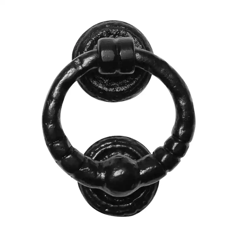 Speciale Aanbieding Deurklopper ring zwaar smeedijzer zwart