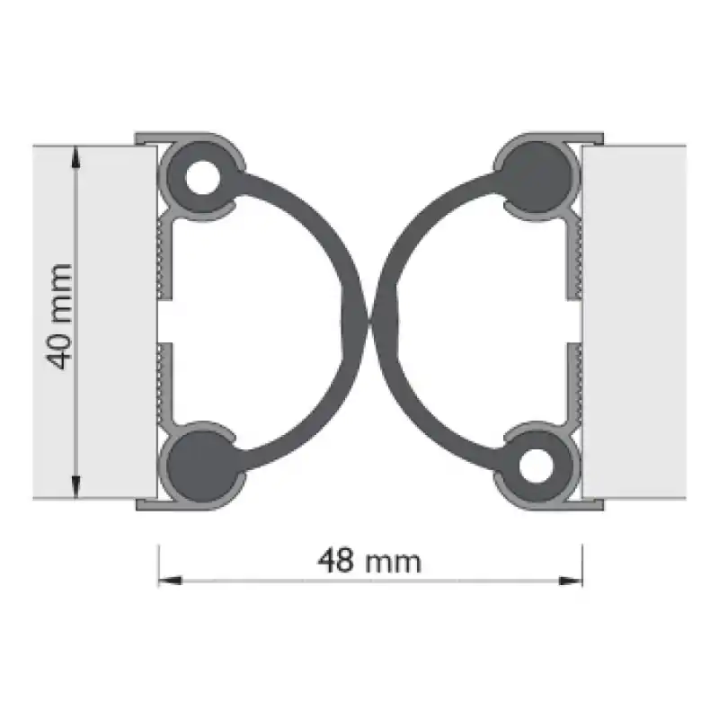 Tijdelijk Beschikbaar Alprokon 4030 prefab pendel deurnaaldset 2 aluminium profielen