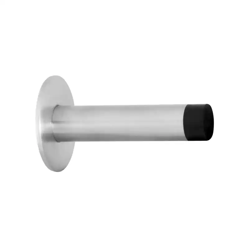 Beperkt Aanbod Deurstopper Wand RVS Geborsteld Rond 85mm met Rozet GPF0736.09