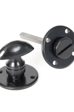 Wardlo toiletgarnituur rond rozet 41mm ovale knop 31mm smeedijzer zwart Rechtstreeks Van De Fabrikant