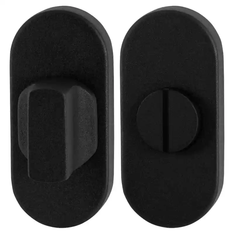 Toiletgarnituur GPF8910.04 70x32mm stift 8mm zwart grote knop Actieprijs
