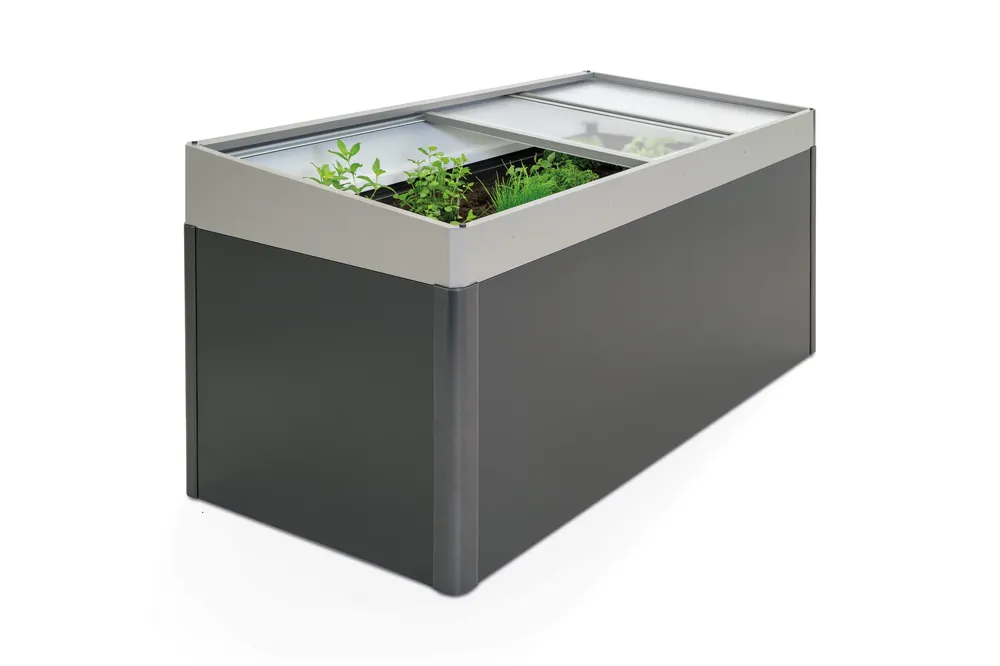 Biohort Serre voor MoestuinBox Formaat 4 Kwartsgrijs Metallic Lage Prijs