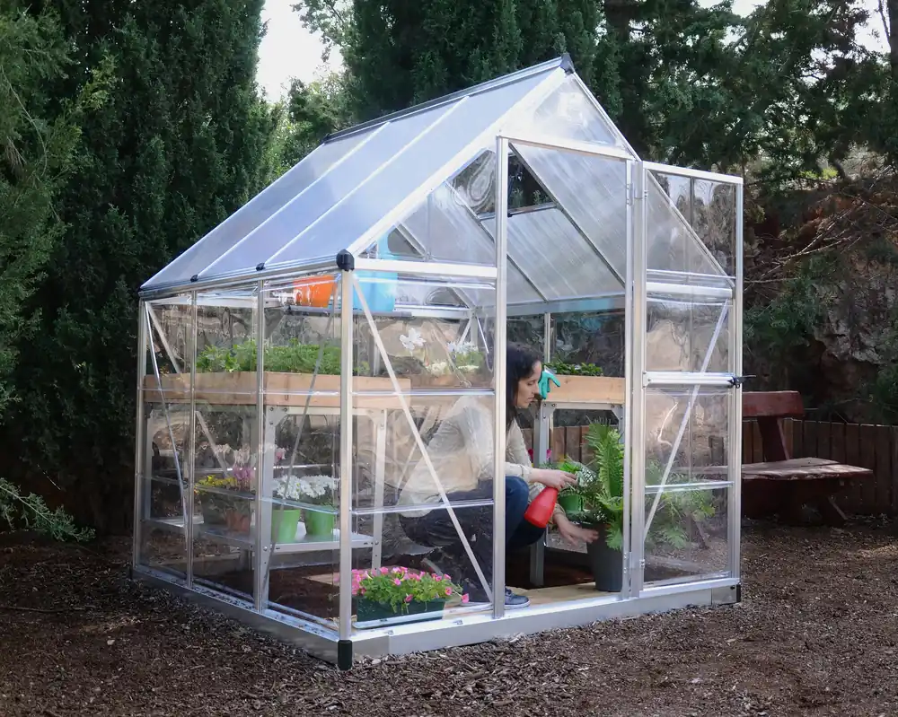 Bestel Nu Palram Canopia Tuinkas Hybrid 185 x 185 cm Zilver