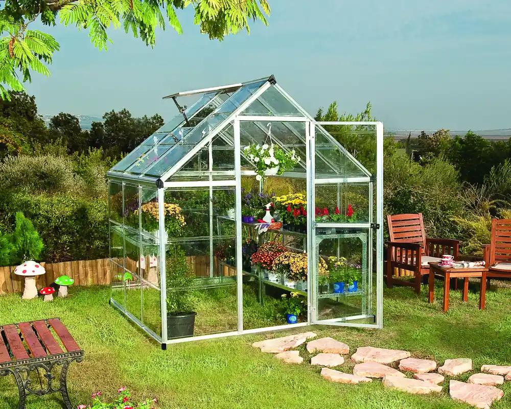Beste Prijs Palram Canopia Tuinkas Harmony 185 x 185 cm Zilver