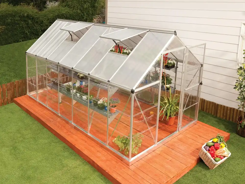 Palram Canopia Tuinkas Hybrid 185 x 424 cm Zilver Tijdelijk Beschikbaar