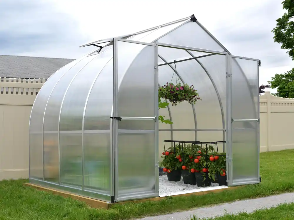 Direct Verzonden Palram Canopia Tuinkas Bella 244 x 244 cm Zilver