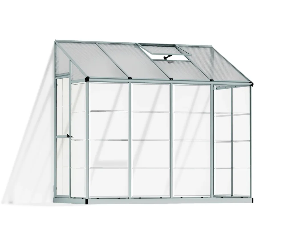 Direct Beschikbaar Palram Canopia Muurkas Lean to Grow 124 x 244 cm Zilver