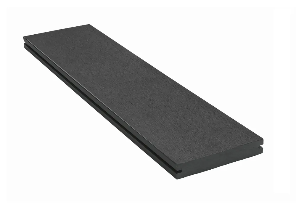Populair CarpGarant Vlonderplank Composiet Massief Antraciet 2.3 x 14 cm - Lengte 300 cm