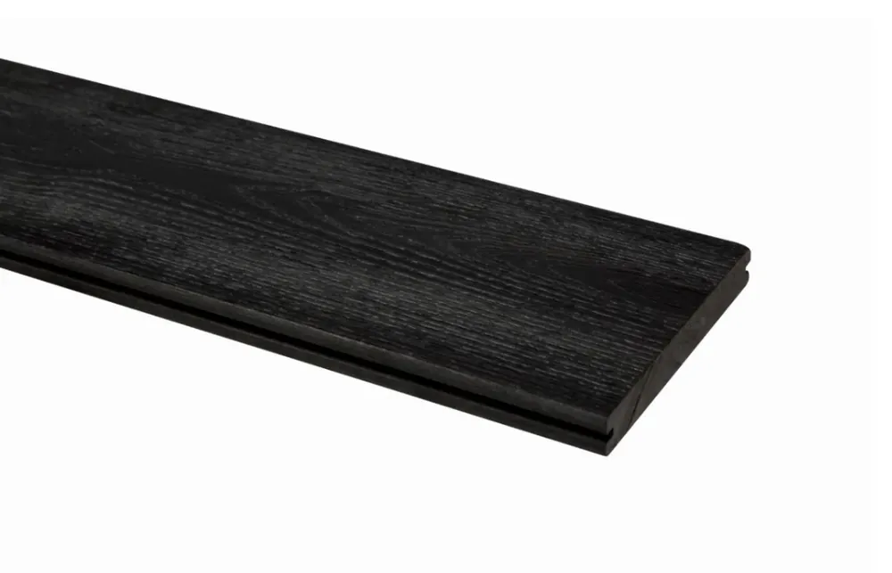 Direct Beschikbaar CarpGarant Vlonderplank Composiet Vintage Massief Antraciet 1.9 x 13.5 cm - Lengte 500cm