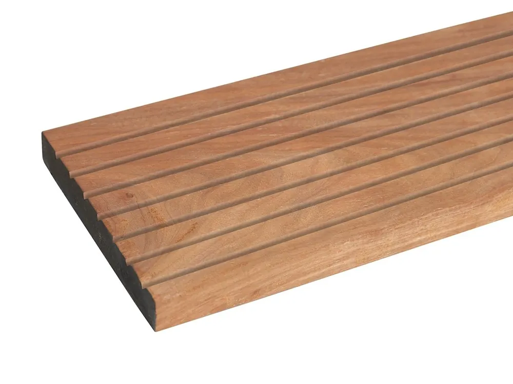 Actieprijs CarpGarant Hardhout Vlonderplank omvong 2.8 x 14.5 x 395 cm