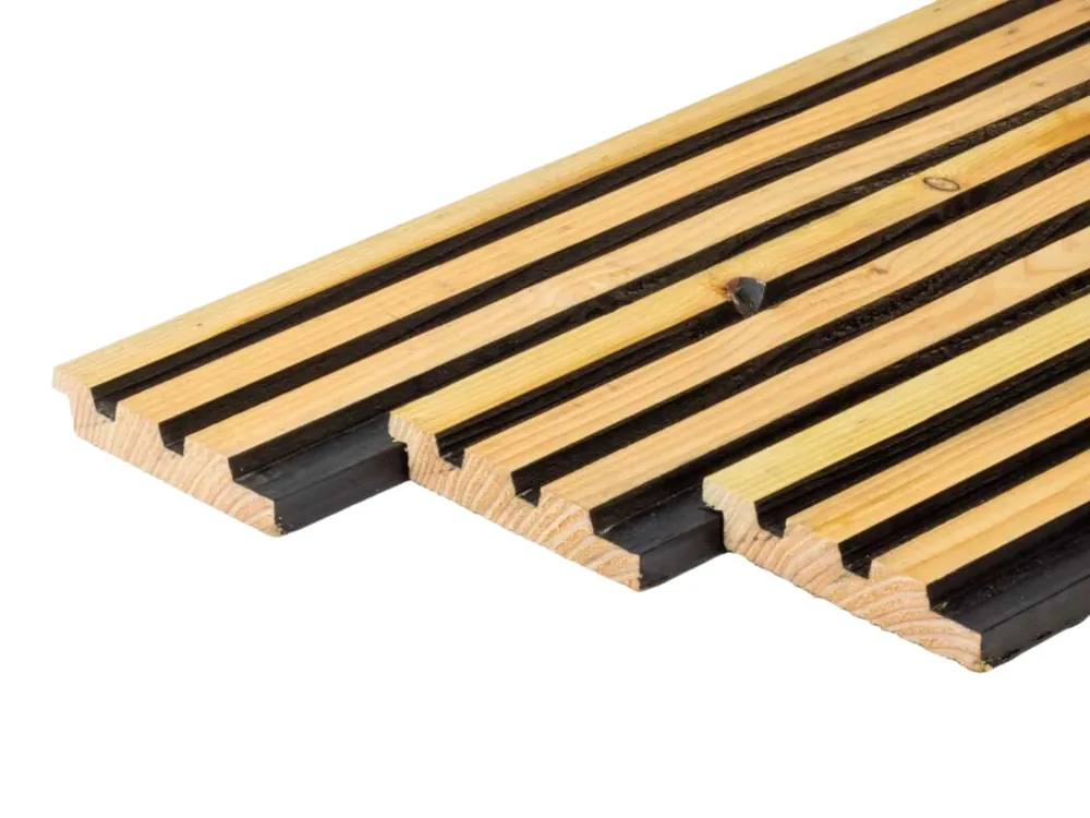 Dagaanbieding Douglas Rhombusprofielplank Triple Zwart 2.5 x 14 x 300 cm
