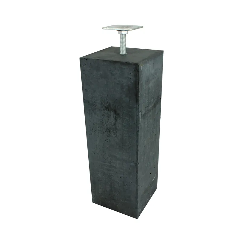 Bestel Nu Betonpoer Recht 20 x 20 x 58 cm inclusief Stelplaat M20