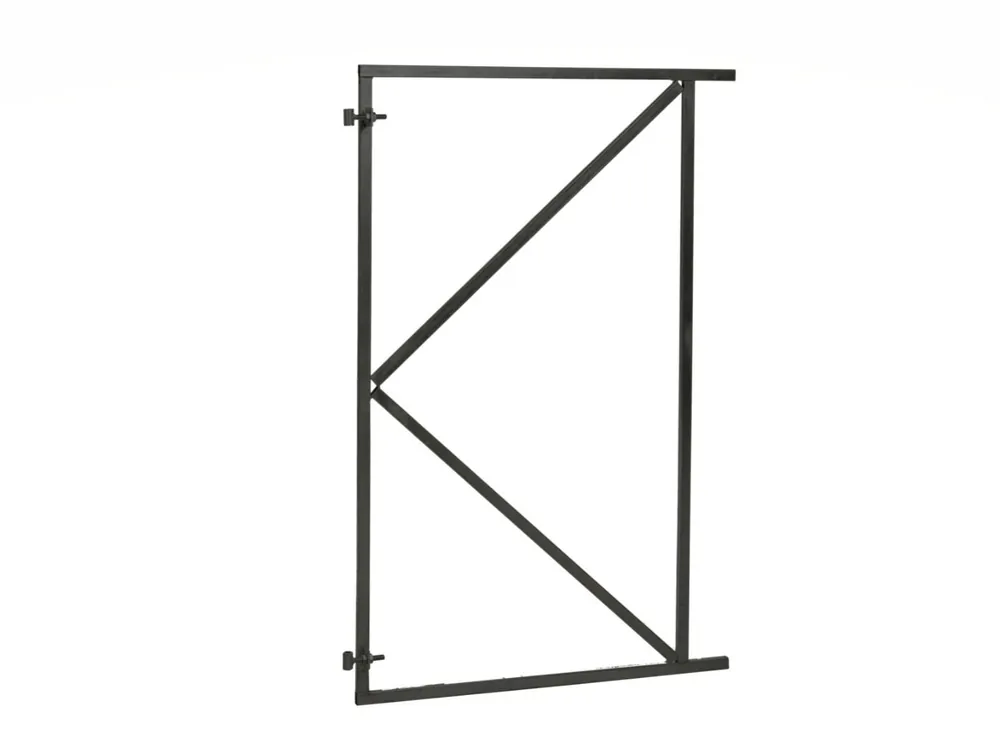 Stalen Poortframe Verstelbaar Vuurverzinkt 90 x 155 cm Zwart Express Levering