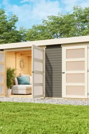 Merkproduct Tuinhuis Mühlentrup 2 Grijs 428 x 310 cm