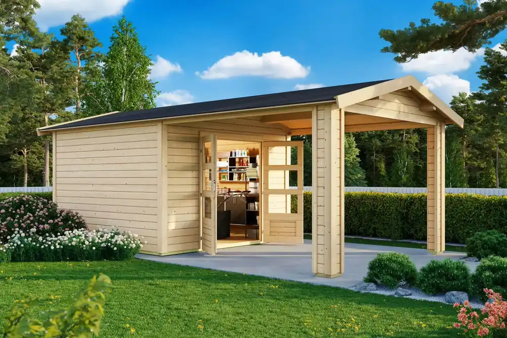 Tuinhuis Theres 3 met Overkapping 484 x 240 cm Weekendaanbieding