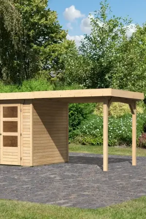 Gereduceerde Prijs Tuinhuis Askola 2 met Overkapping 467 x 238 cm