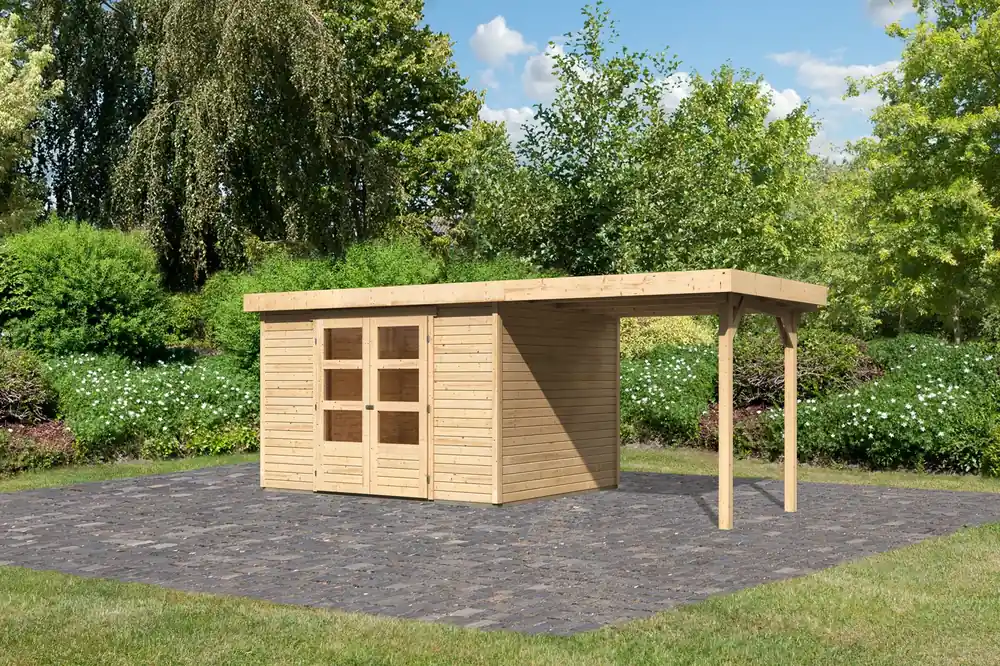 Tuinhuis Askola 5 met Overkapping 554 x 262 cm Op = Op