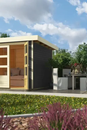 Tuinhuis Askola 2 Grijs 242 x 238 cm Speciale Aanbieding
