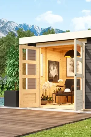 Tuinhuis Askola 3 Grijs 266 x 238 cm Veilige Betaling