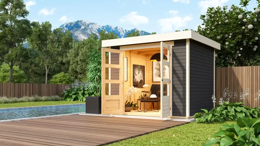 Tuinhuis Askola 3 Grijs 266 x 238 cm Veilige Betaling