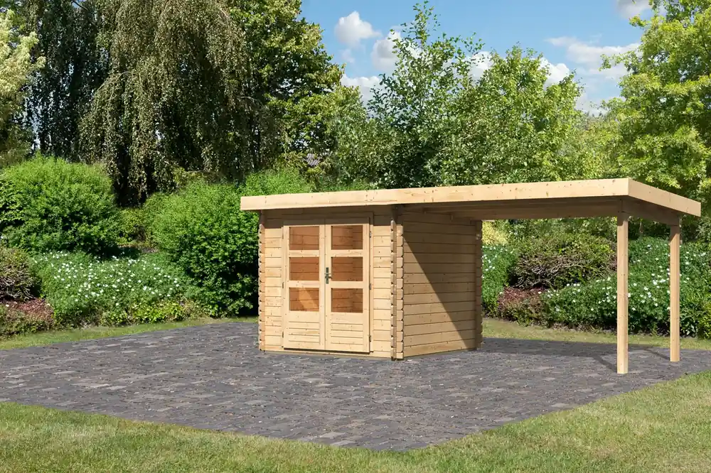 Tuinhuis Bastrup 2 met Overkapping 554 x 273 cm Flitsaanbieding