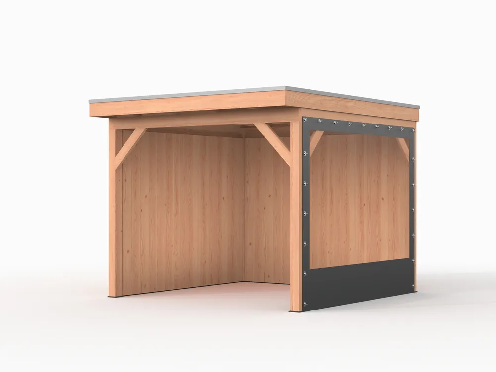 Verandazeil Overkapping Antraciet 250 cm voor 19 x 19 cm Staanders Snelle Levering