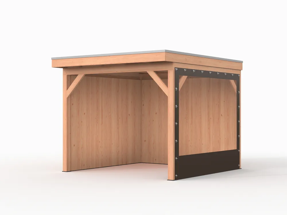 Verandazeil Overkapping Taupe 300 cm voor 19 x 19 cm Staanders Hete Deal