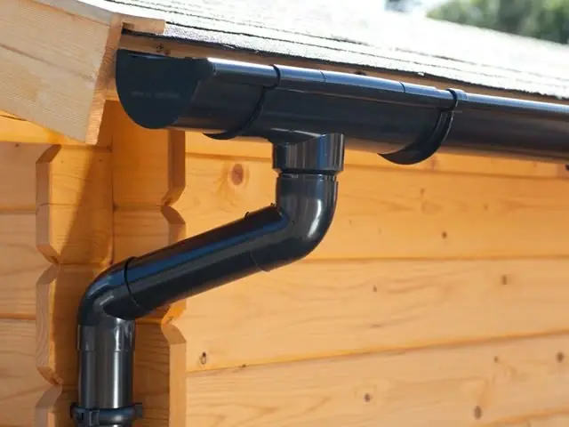 Koopje PVC Dakgoot Zadeldak E100 Zwart - Lengte 350-450 cm