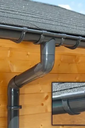 Beperkte Voorraad PVC Dakgoot Zeshoekig Dak GD16 Antraciet - 10.5-14 m