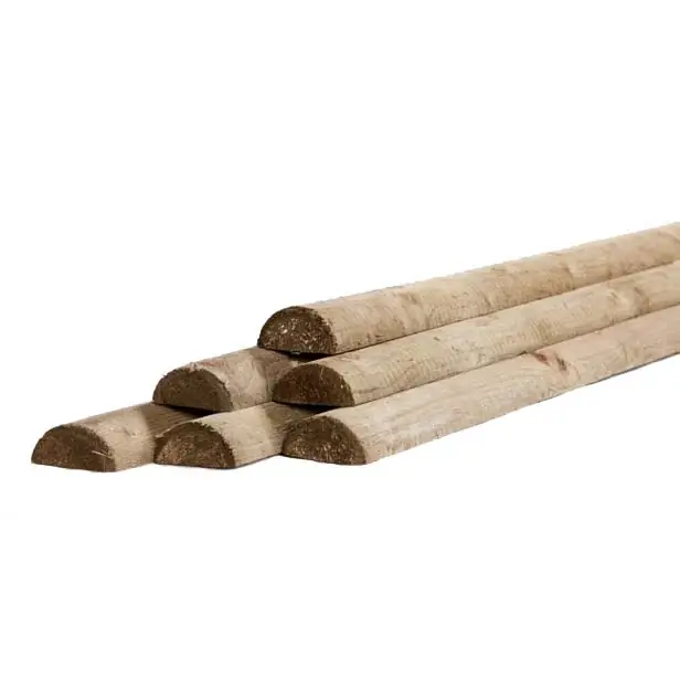 Vuren Halfronde Regel 3.5 x 7 cm (35 x 70 mm) - Lengte 250 cm Veilige Betaling